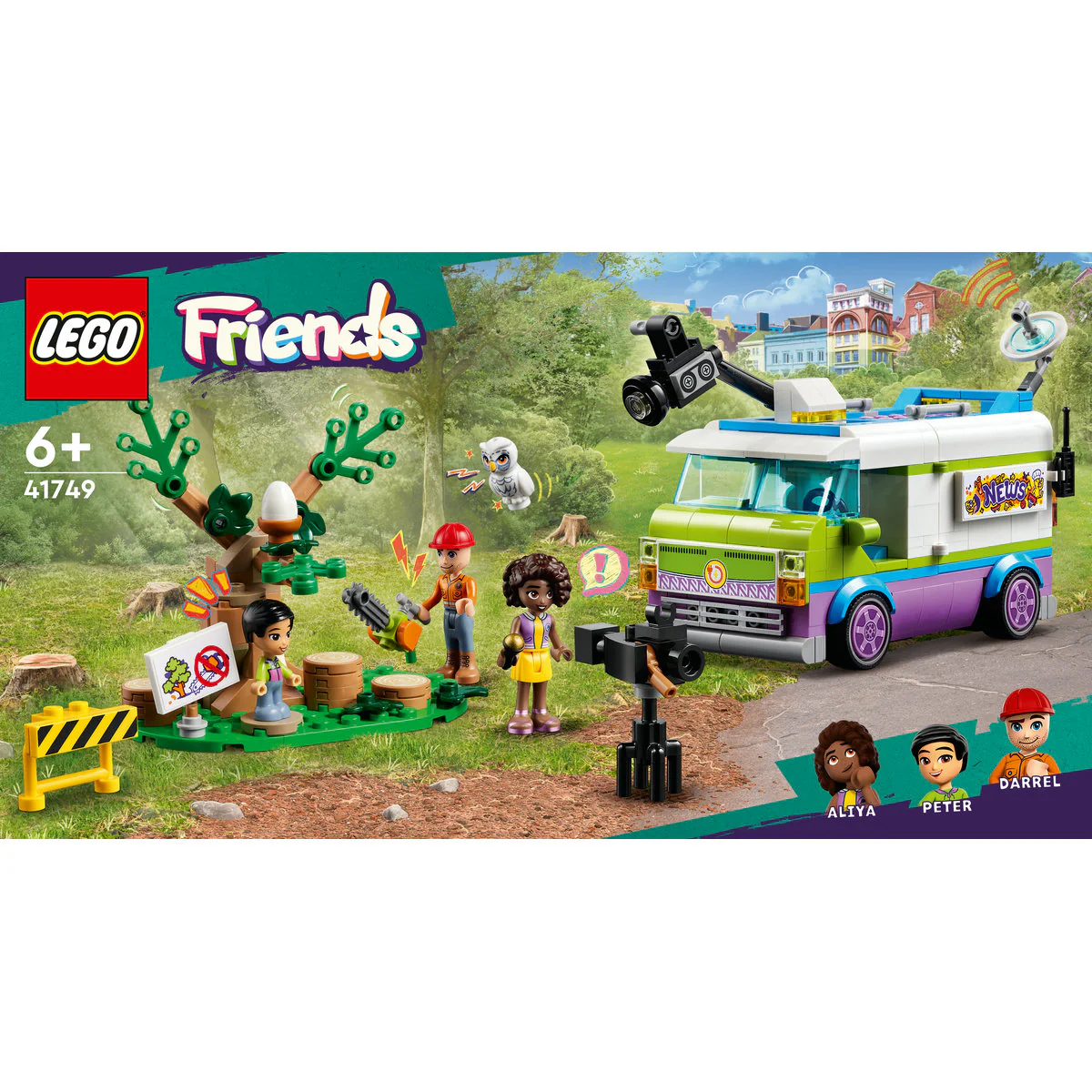 LEGO Friends Newsroom Van Animal Rescue Set 41749 - Image 2