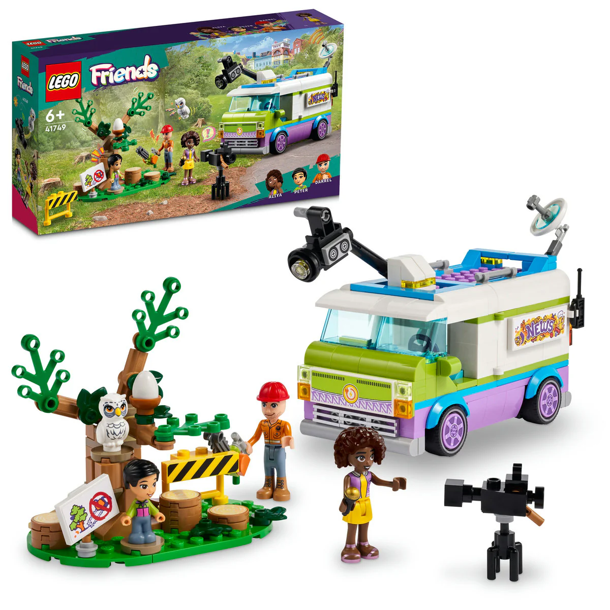 LEGO Friends Newsroom Van Animal Rescue Set 41749 - Image 4