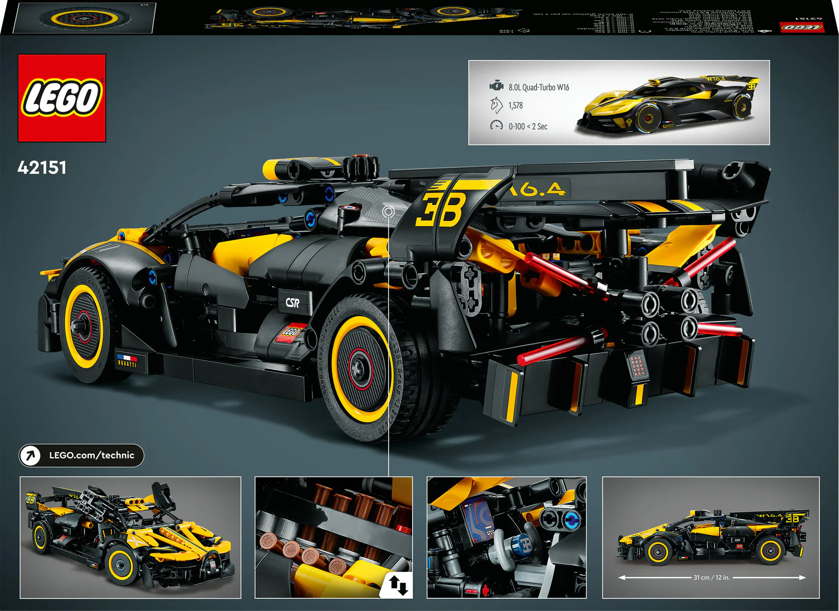 LEGO Technic Bugatti Bolide Model Car Kit 42151 - Image 3