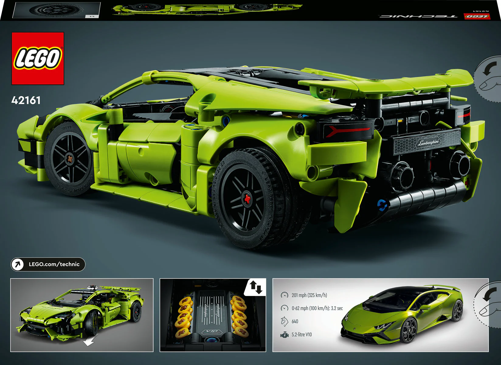 LEGO Technic Lamborghini Huracán Tecnica Set 42161 - Image 3