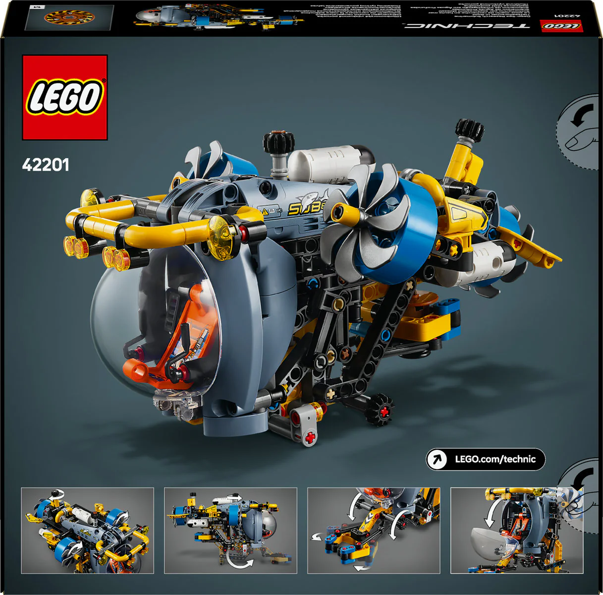 LEGO Technic Deep-Sea Research Submarine Toy 42201 - Image 3