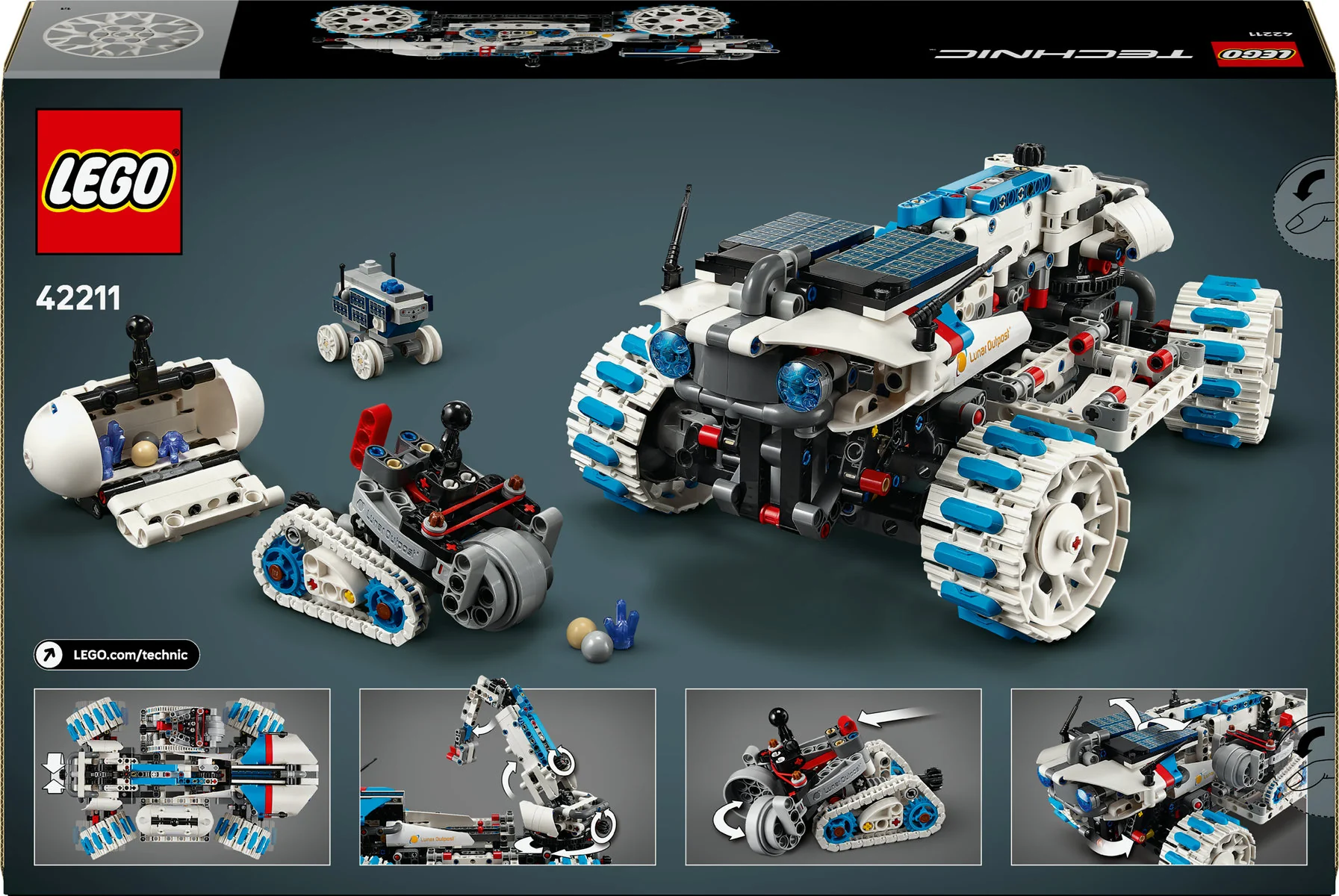 LEGO Technic Lunar Outpost Moon Rover Space Vehicle 42211 - Image 4