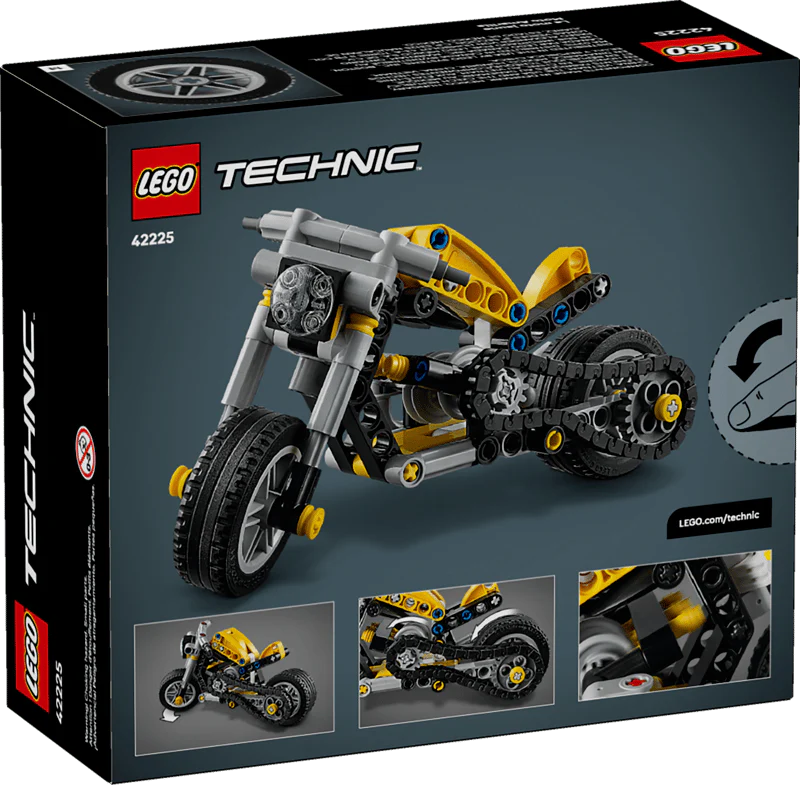 LEGO Technic Yellow Motorbike Toy Model Kit 42225 - Image 3