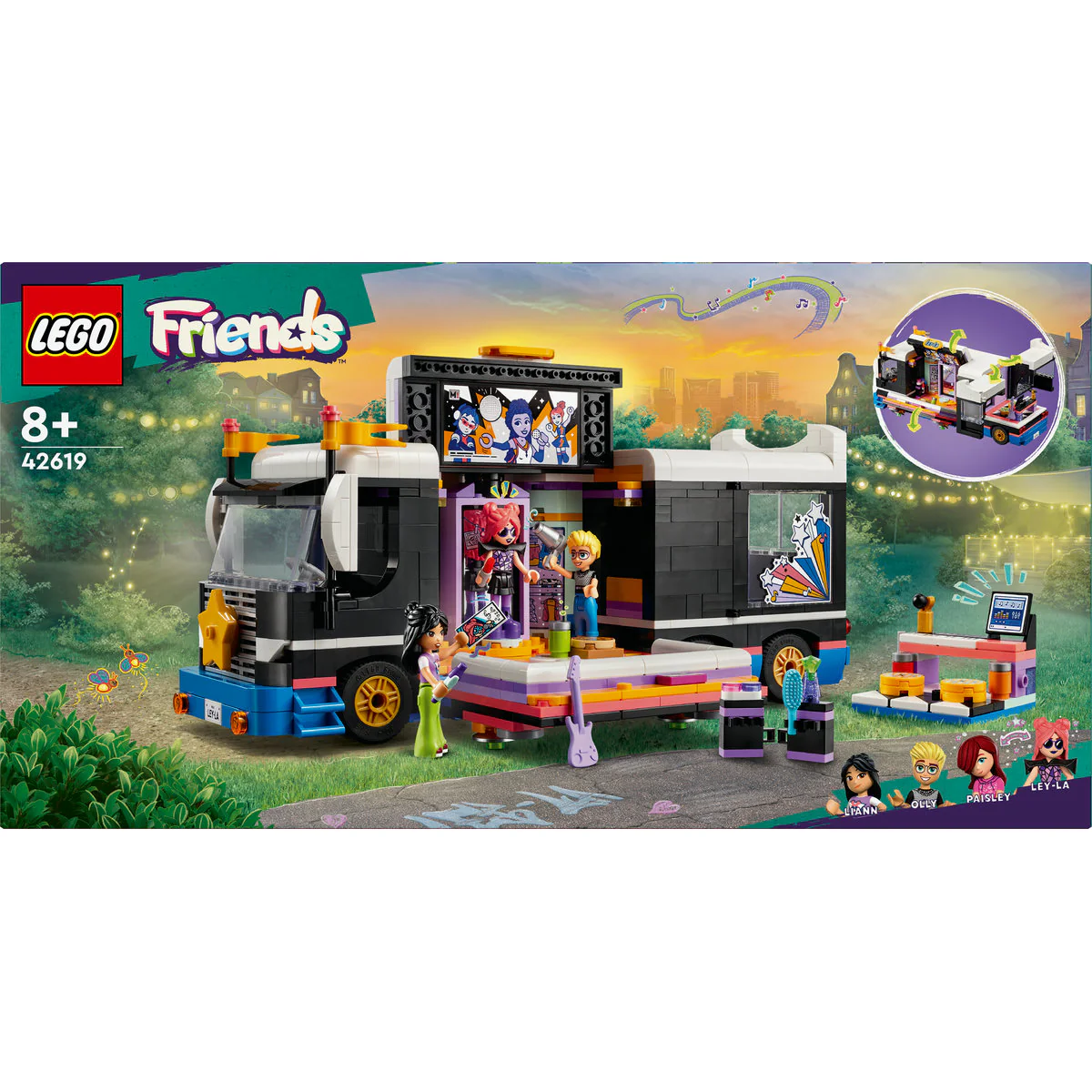 LEGO Friends Pop Star Music Tour Bus Toy Set 42619 - Image 2