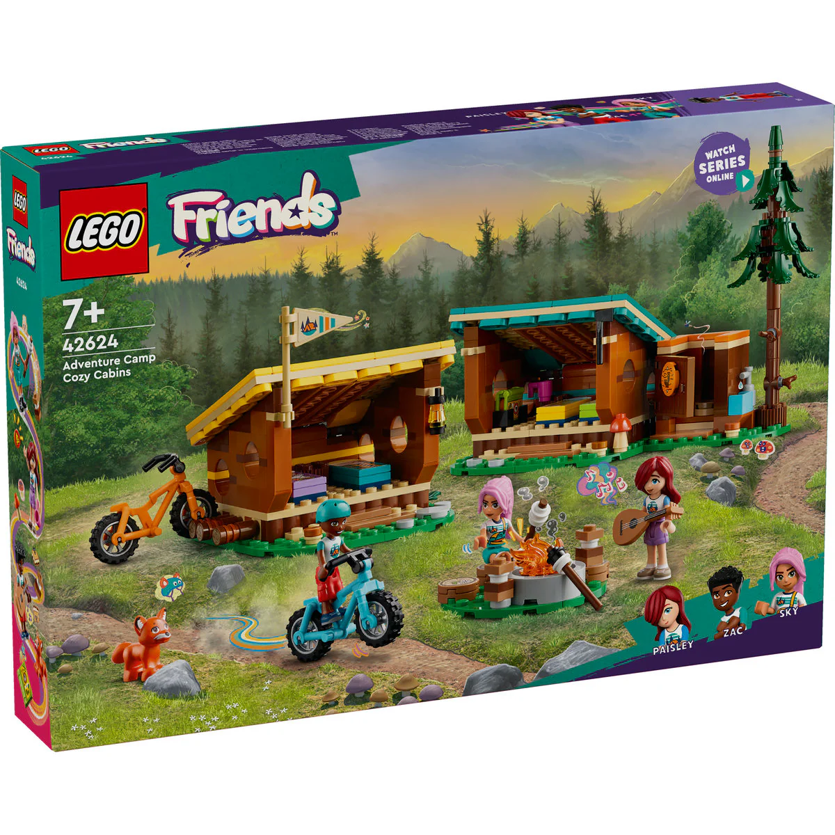 LEGO Friends Adventure Camp Cosy Cabins Set 42624 - Image 2