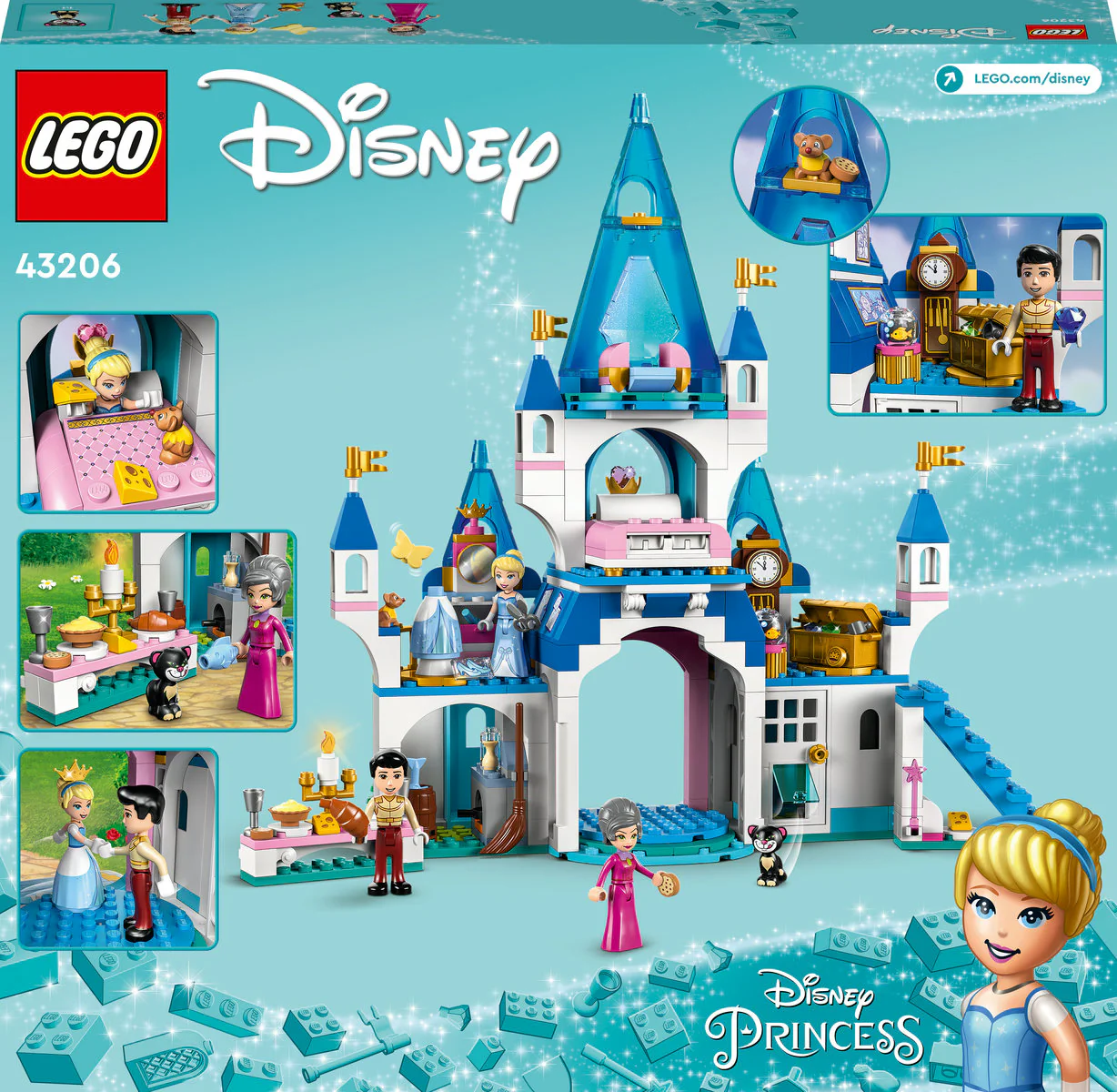 LEGO Disney Cinderella and Prince Charming's Castle 43206 - Image 3