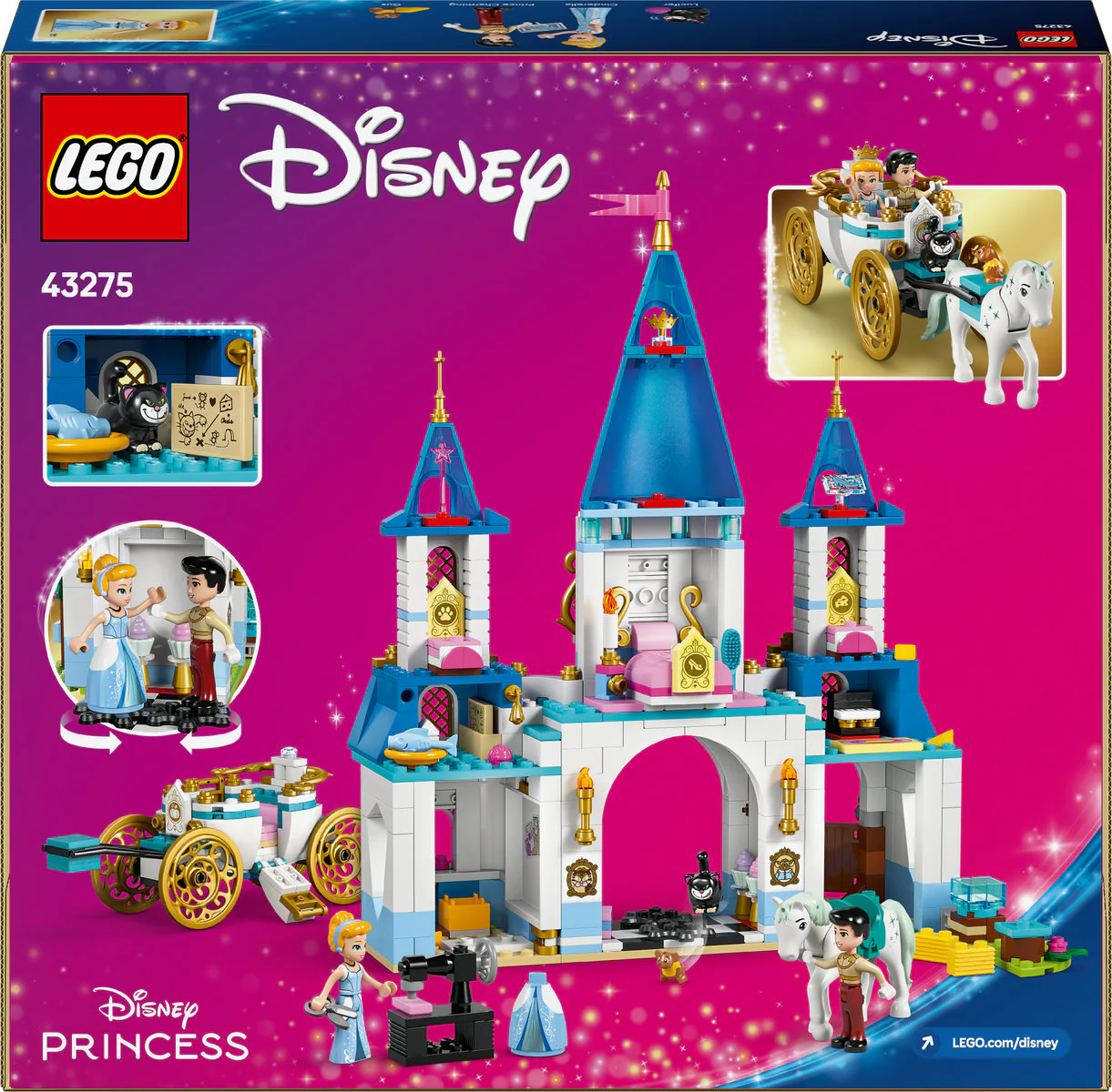 LEGO Disney Princess Cinderella’s Castle & Horse Carriage 43275 - Image 3