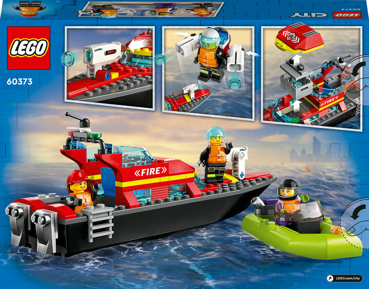 LEGO City Fire Rescue Boat 60373 - Image 2