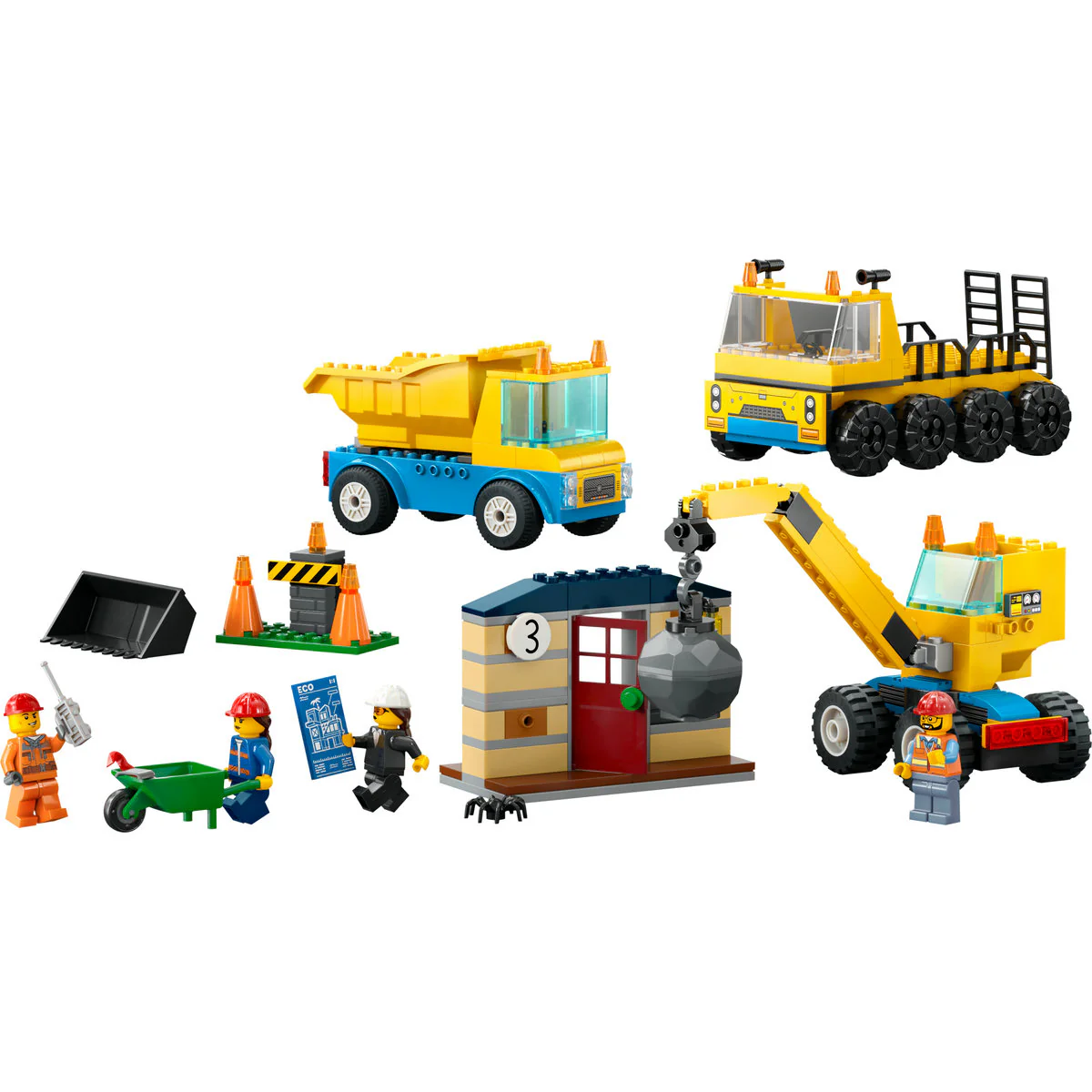 LEGO City Construction Trucks and Wrecking Ball Crane 60391 - Image 4