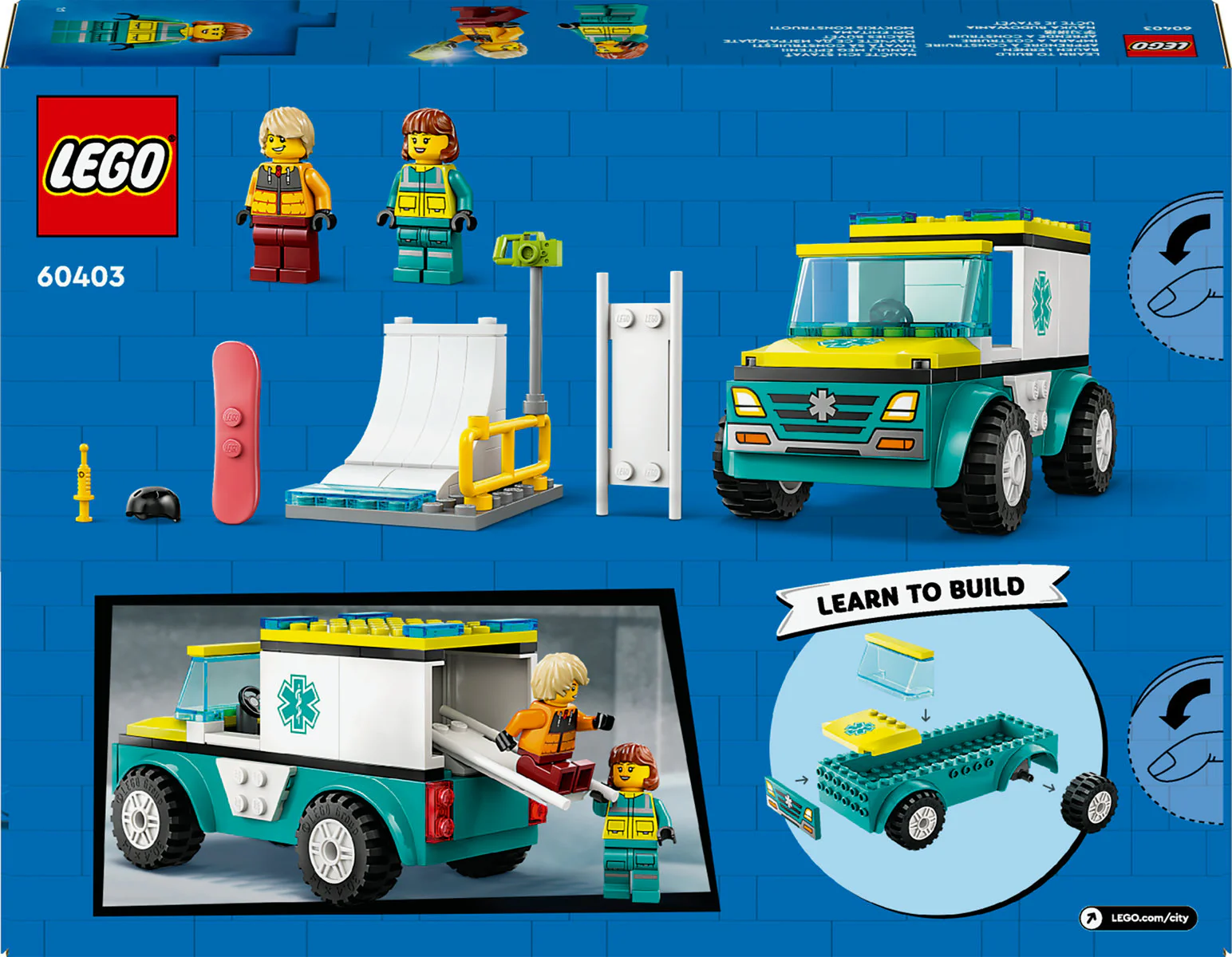 LEGO City Emergency Ambulance and Snowboarder 60403 - Image 2