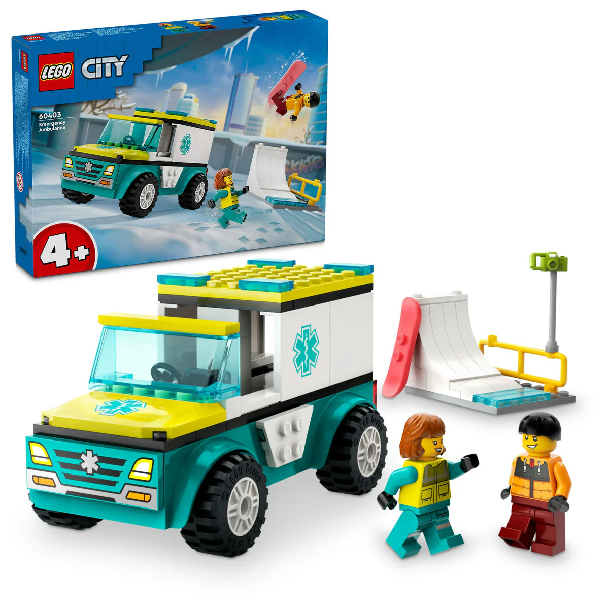 LEGO City Emergency Ambulance and Snowboarder 60403 - Image 3
