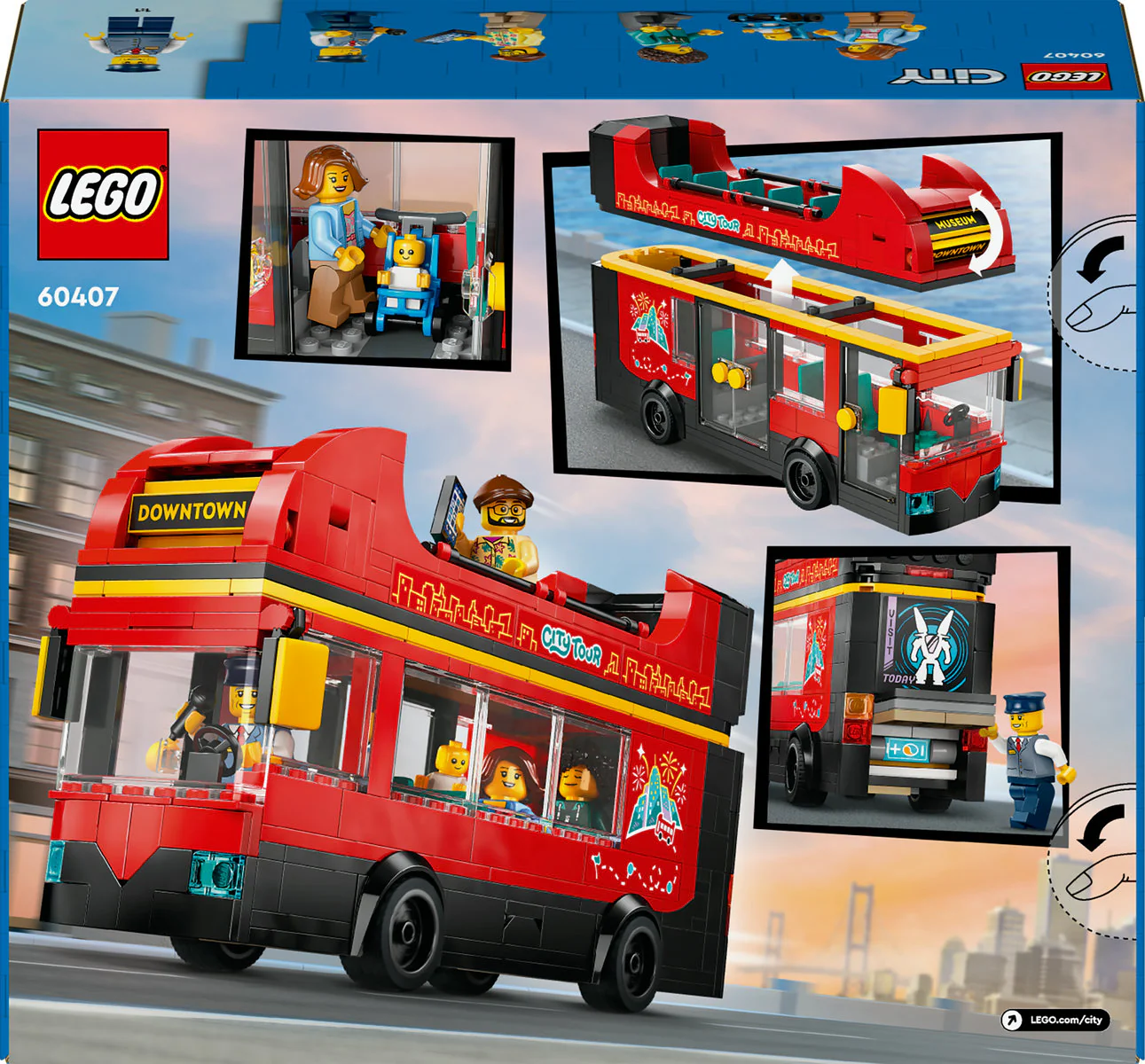 LEGO City Red Double-Decker Sightseeing Bus 60407 - Image 3