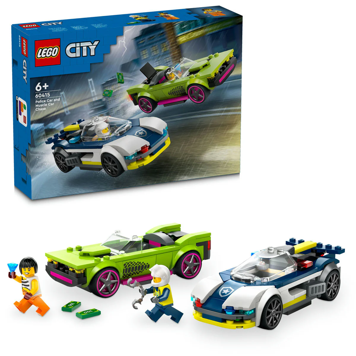 LEGO City Police Car and Muscle Car Chase Set 60415 - Image 4