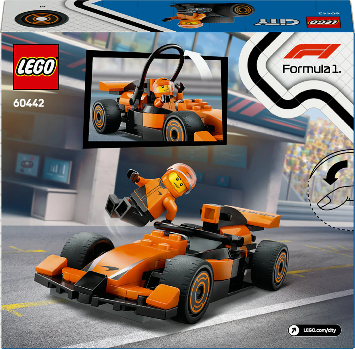 LEGO City F1 Driver with McLaren Race Car Toy 60442 - Image 3