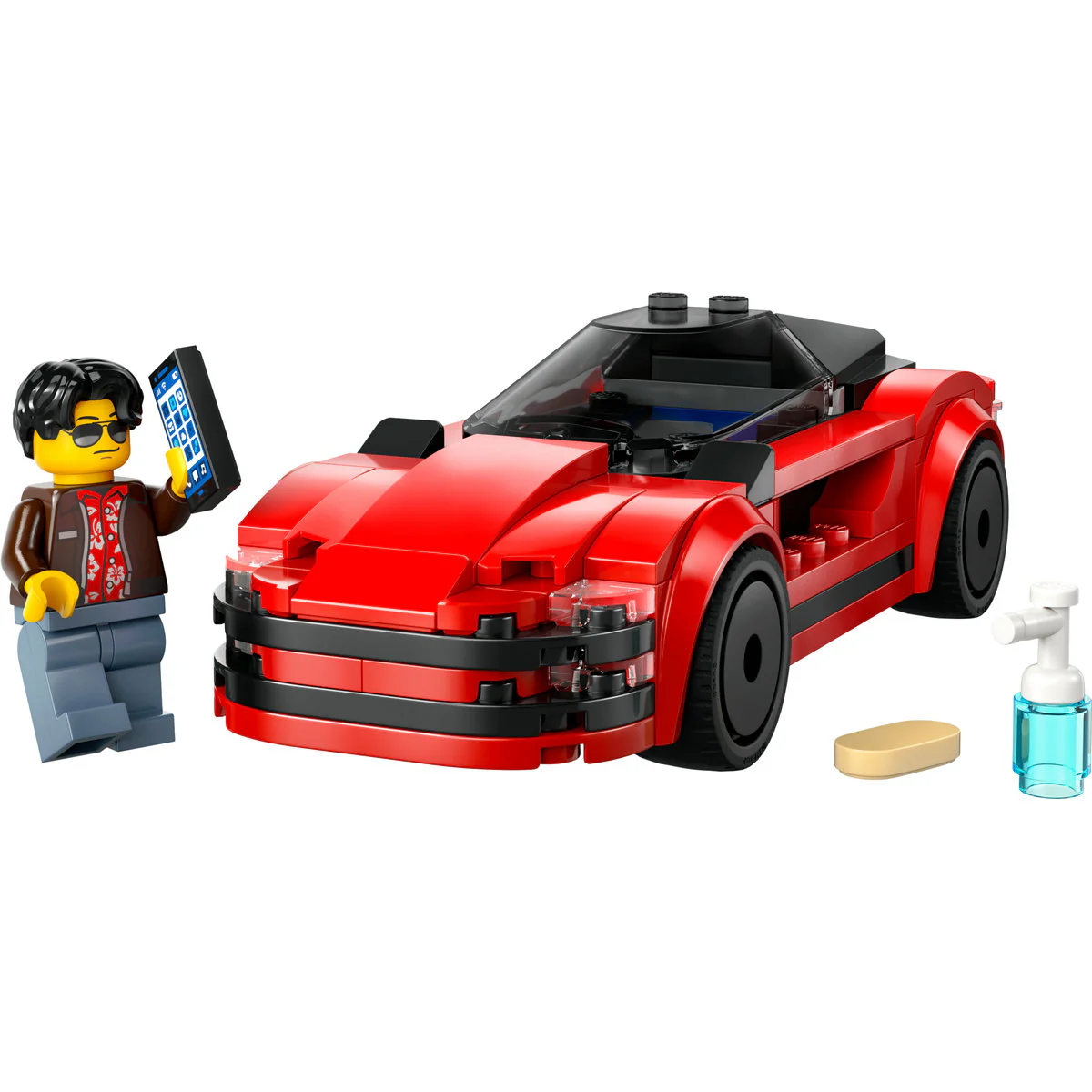 LEGO City Red Sports Car Toy Vehicle Set 60448 - Image 2