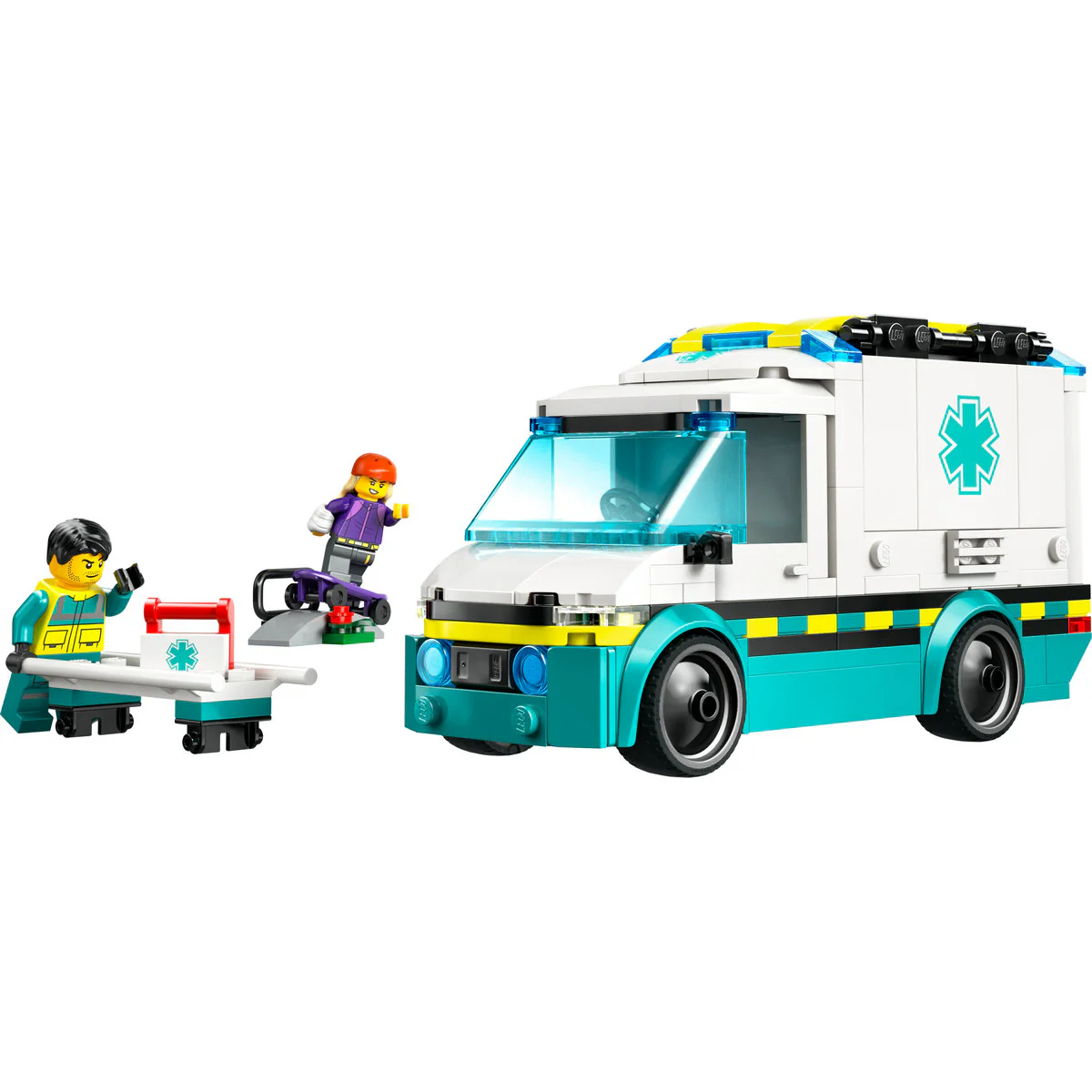 LEGO City Emergency Ambulance Toy Vehicle Set 60451 - Image 2