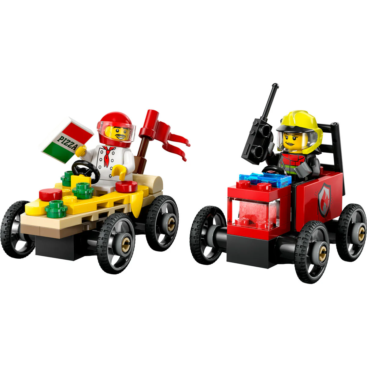 LEGO City Pizza vs. Fire Truck Race Car Pack 60458 - Image 2