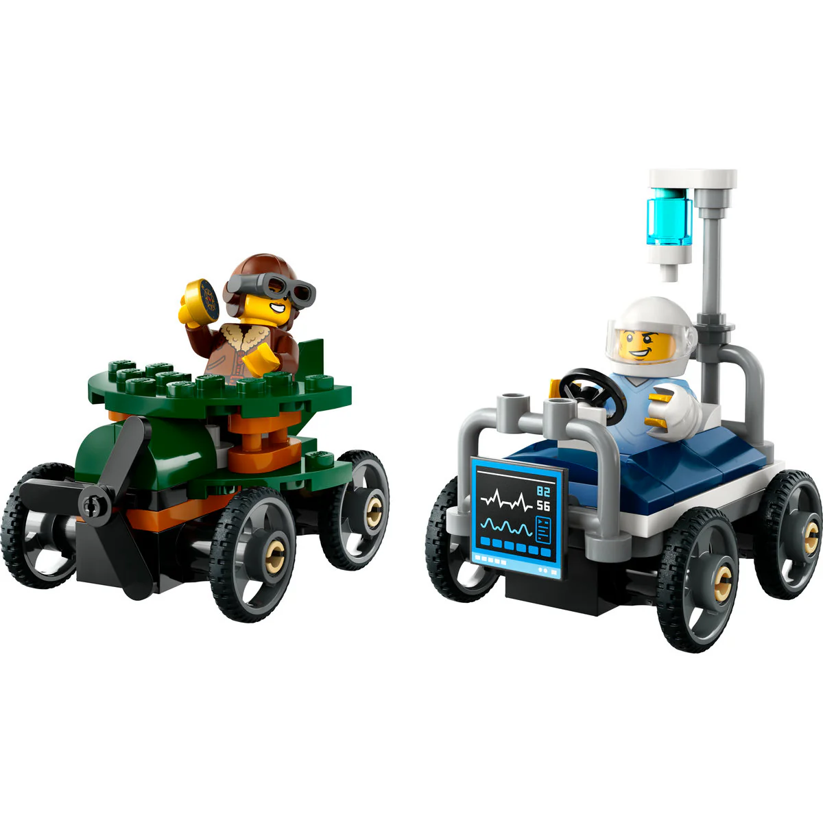 LEGO City Aeroplane vs. Hospital Bed Race Car Pack 60459 - Image 2