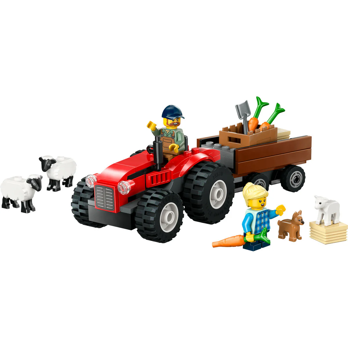 LEGO City Red Farm Tractor with Trailer & Sheep 60461 - Image 2