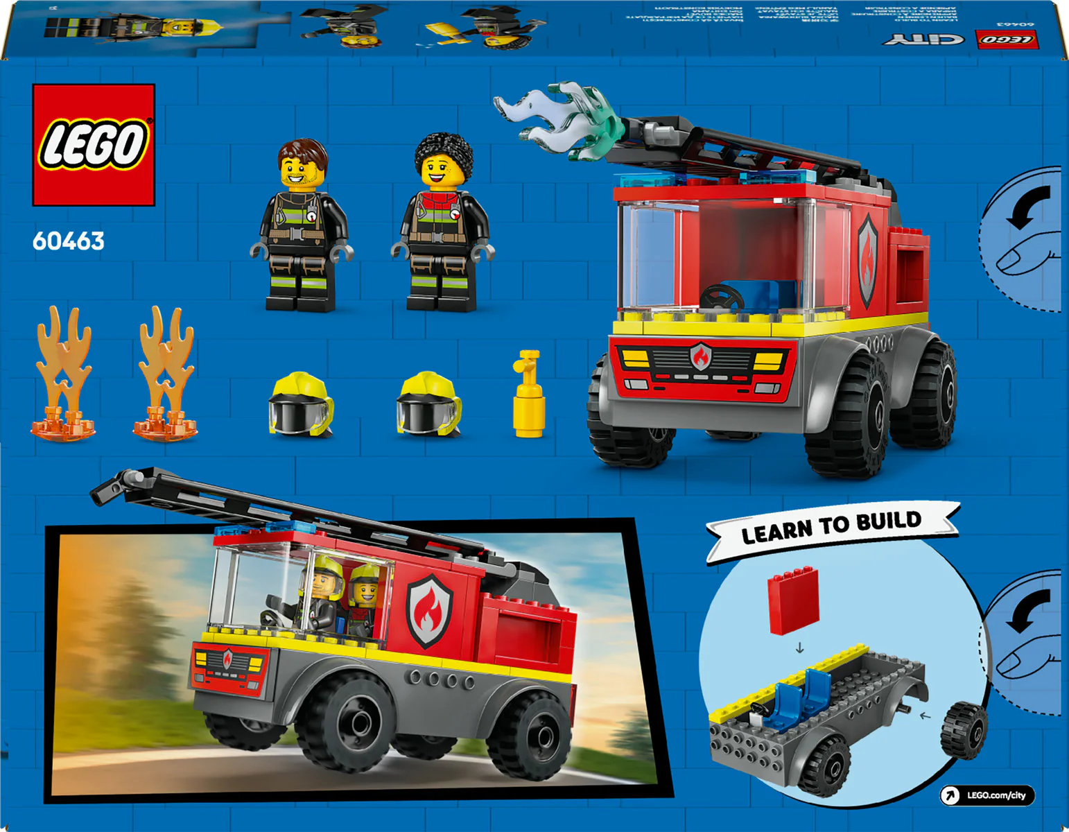 LEGO City Fire Engine with Ladder Toy Playset 60463 - Image 3