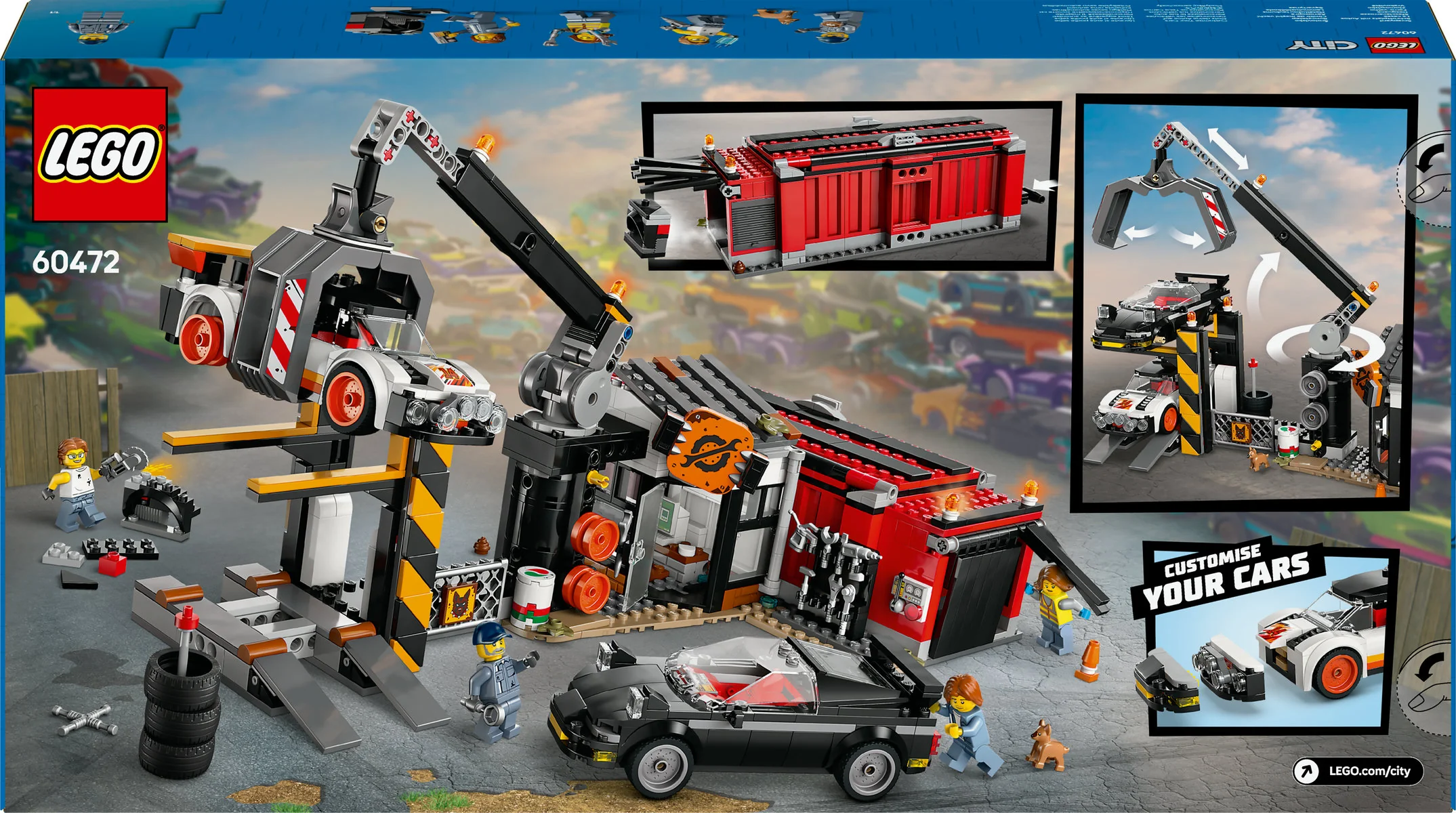 LEGO City Scrapyard with Cars and Crane Toy 60472 - Image 3