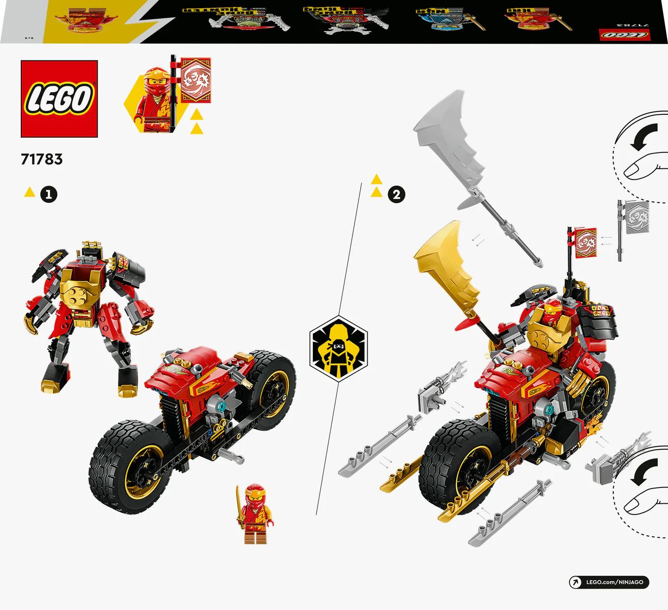 LEGO NINJAGO Kai’s Mech Rider EVO Figure Set 71783 - Image 3