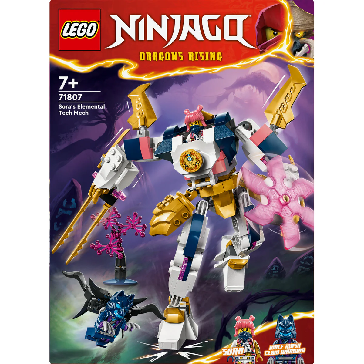 LEGO NINJAGO Sora’s Elemental Tech Mech Toy 71807 - Image 2