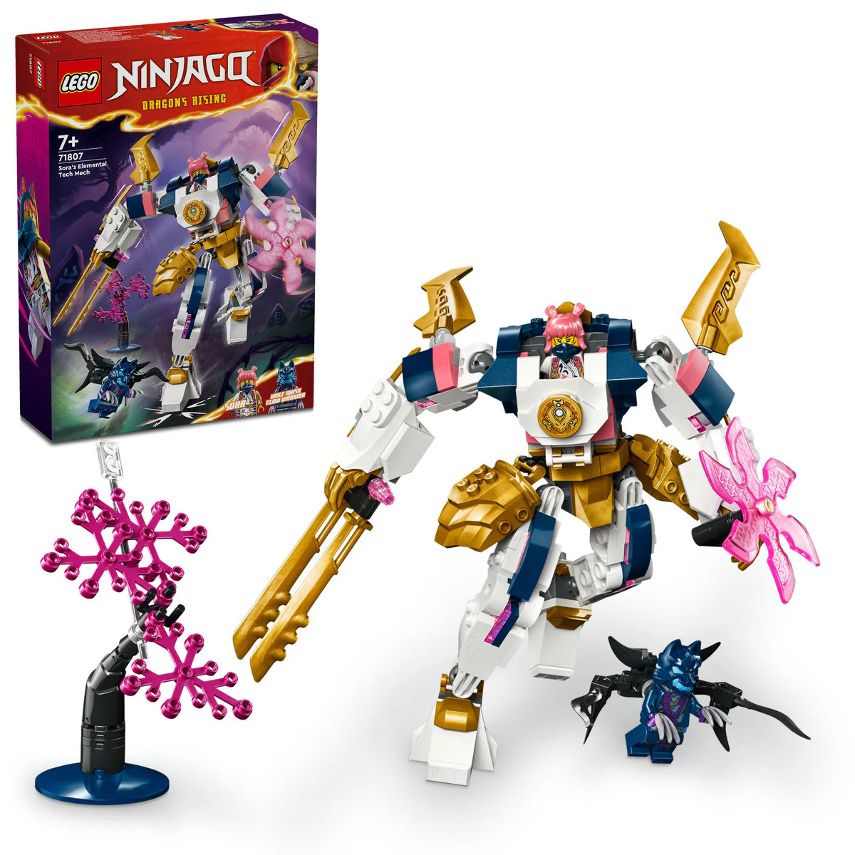 LEGO NINJAGO Sora’s Elemental Tech Mech Toy 71807 - Image 4