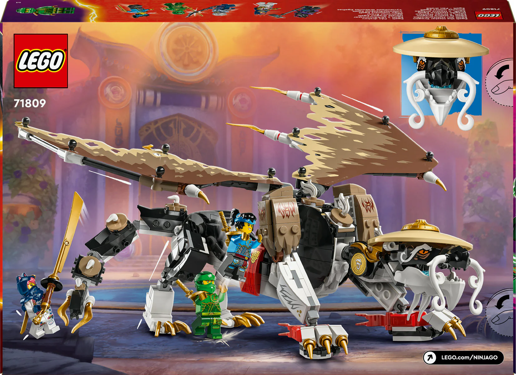 LEGO NINJAGO Egalt the Master Dragon Ninja Toy 71809 - Image 3