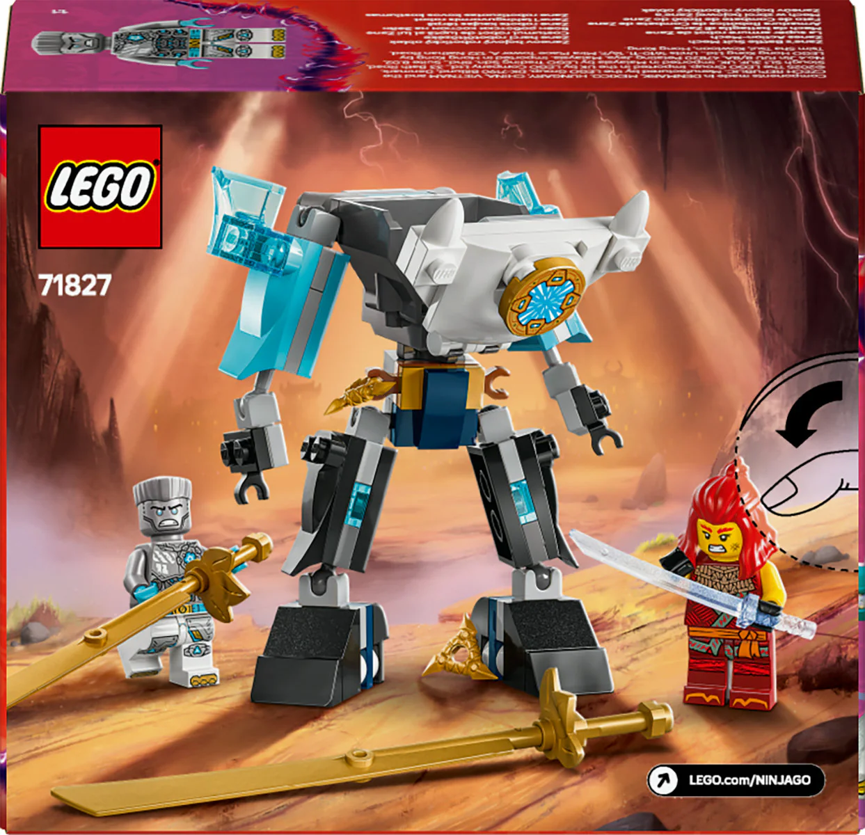 LEGO NINJAGO Zane’s Battle Suit Mech Toy Set 71827 - Image 3