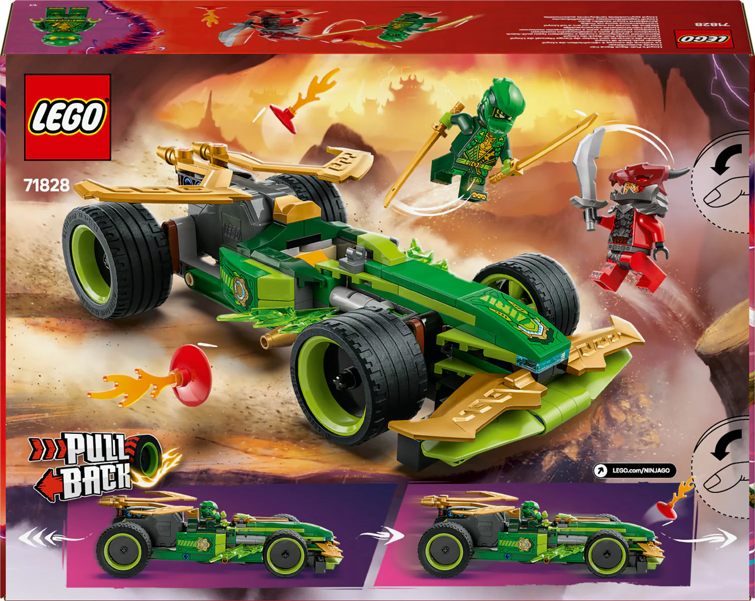 LEGO NINJAGO Lloyd’s Pull-Back Race Car Toy 71828 - Image 3