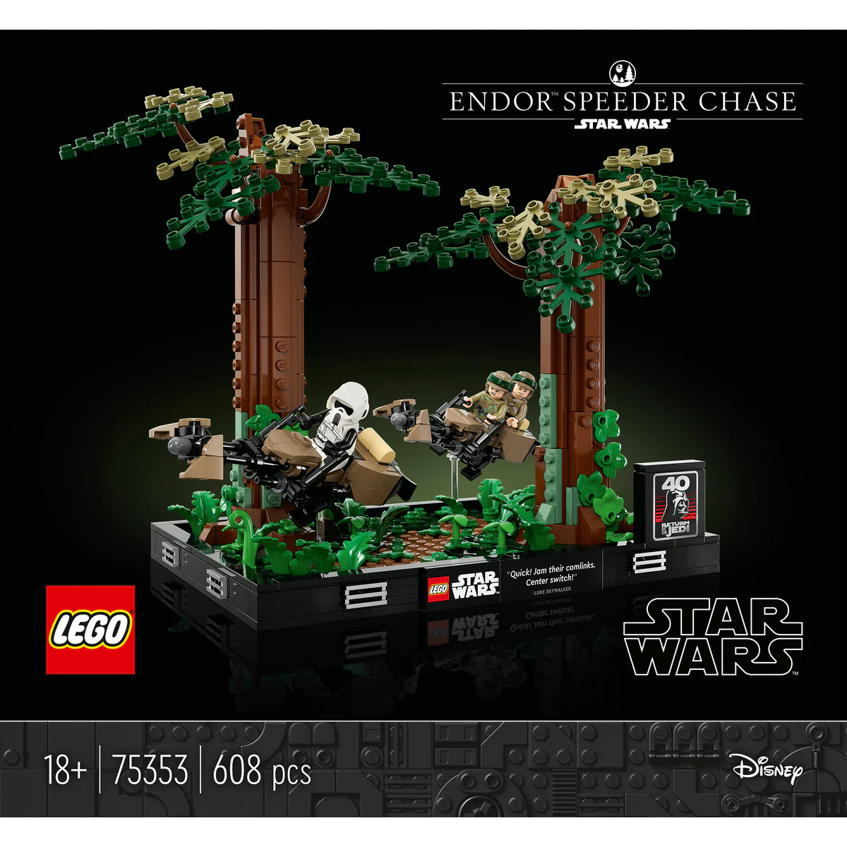 LEGO Star Wars Endor Speeder Chase Diorama Set 75353 - Image 2