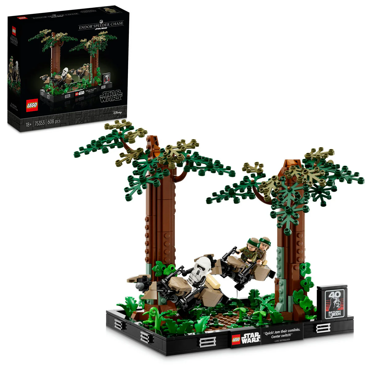 LEGO Star Wars Endor Speeder Chase Diorama Set 75353 - Image 4