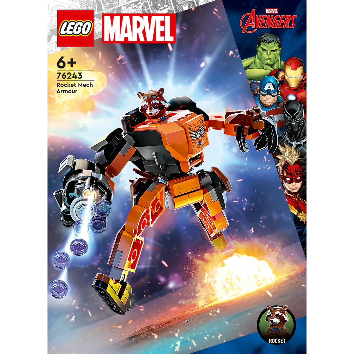 LEGO Marvel Rocket Mech Armour Building Toy 76243 - Image 2