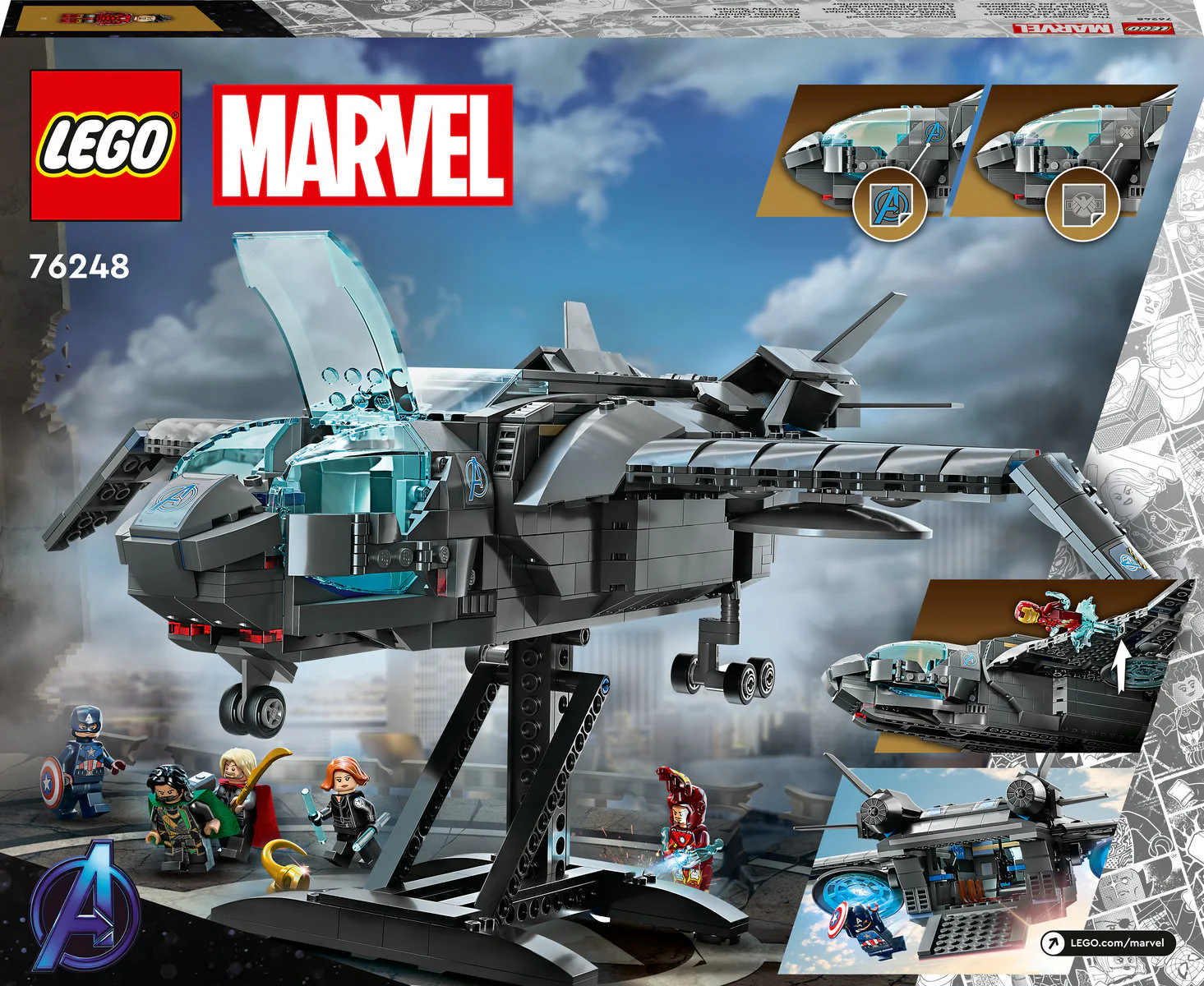 LEGO Marvel The Avengers Quinjet Building Toy 76248 - Image 3