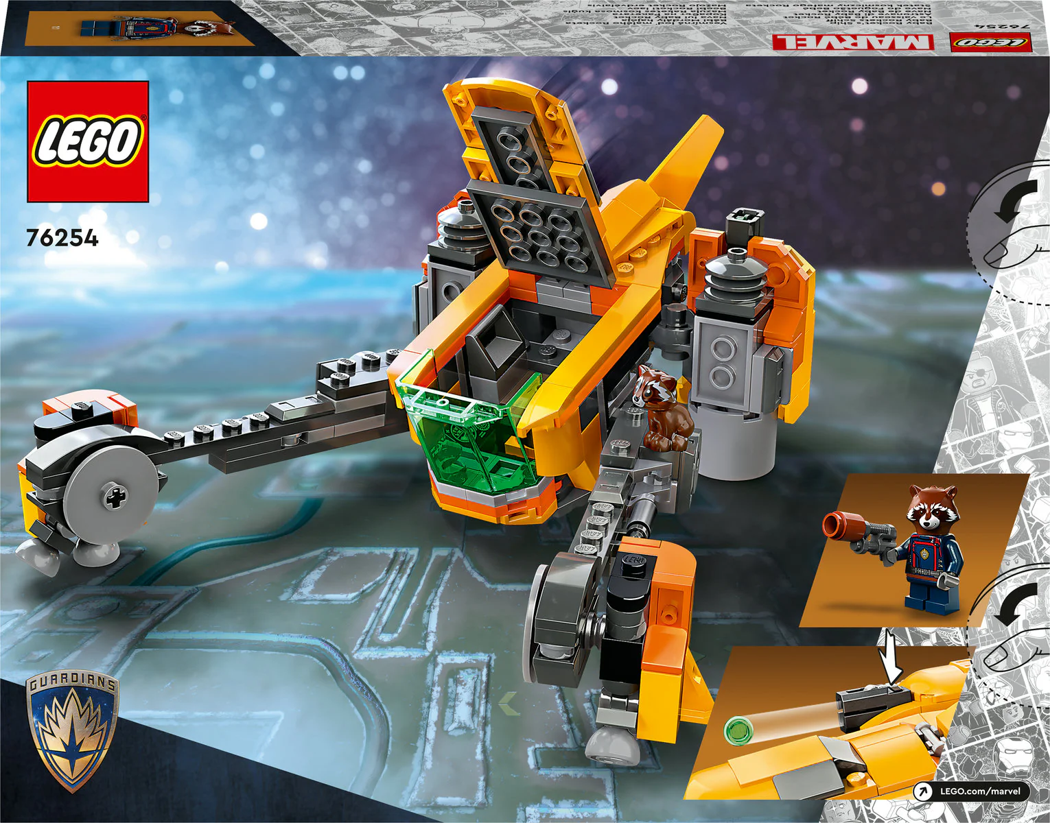 LEGO Marvel Baby Rocket's Ship Building Toy 76254 - Image 3