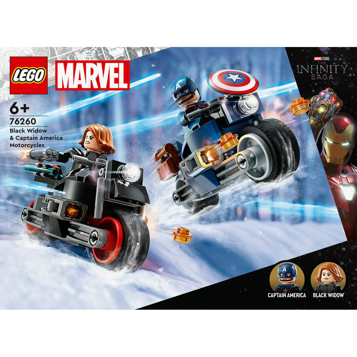 LEGO Marvel Black Widow & Captain America Motorcycles 76260 - Image 2