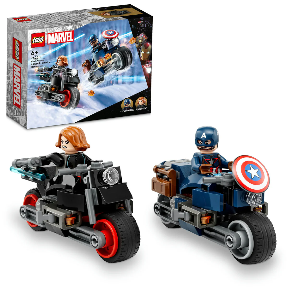 LEGO Marvel Black Widow & Captain America Motorcycles 76260 - Image 4