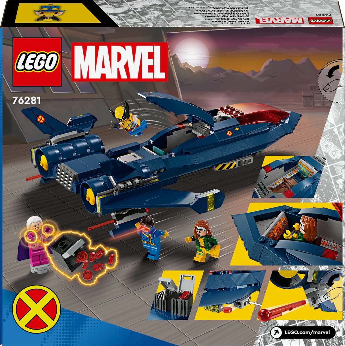 LEGO Marvel X-Men X-Jet Buildable Toy Plane 76281 - Image 3