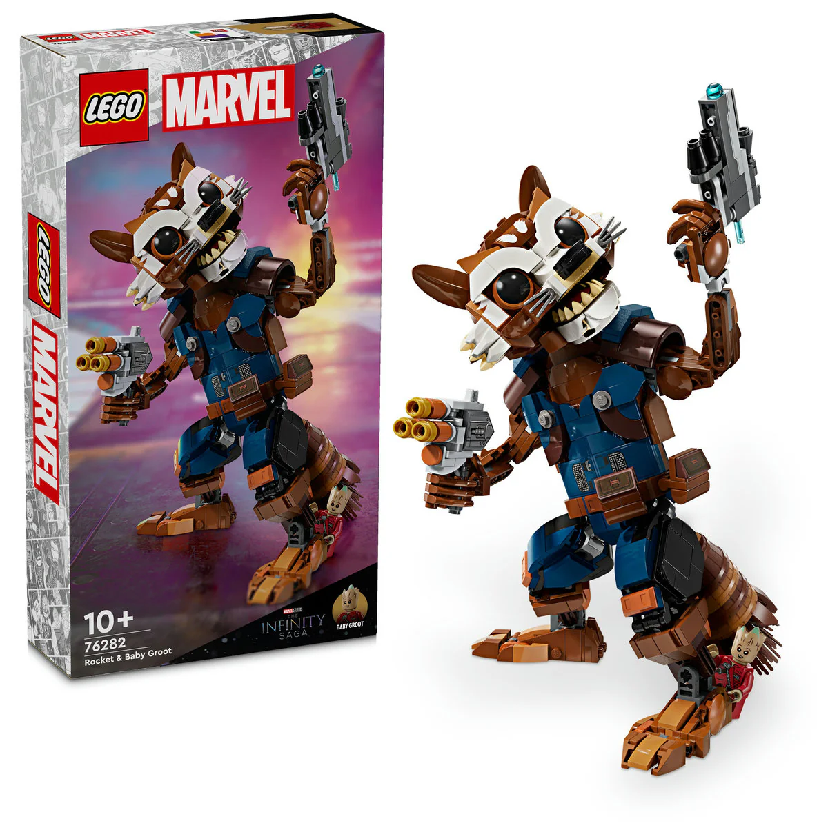 LEGO Marvel Rocket & Baby Groot Buildable Toy 76282 - Image 4
