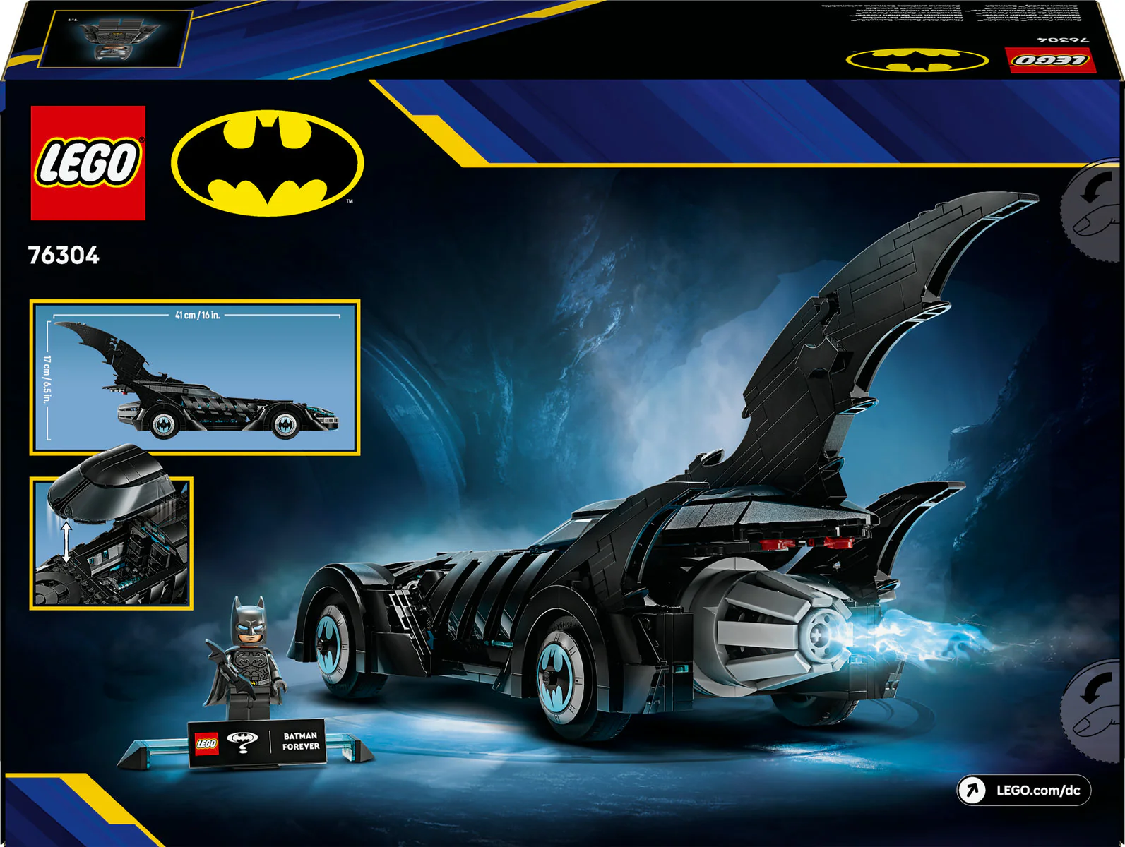 LEGO DC Batman Forever Batmobile Toy Car 76304 - Image 4