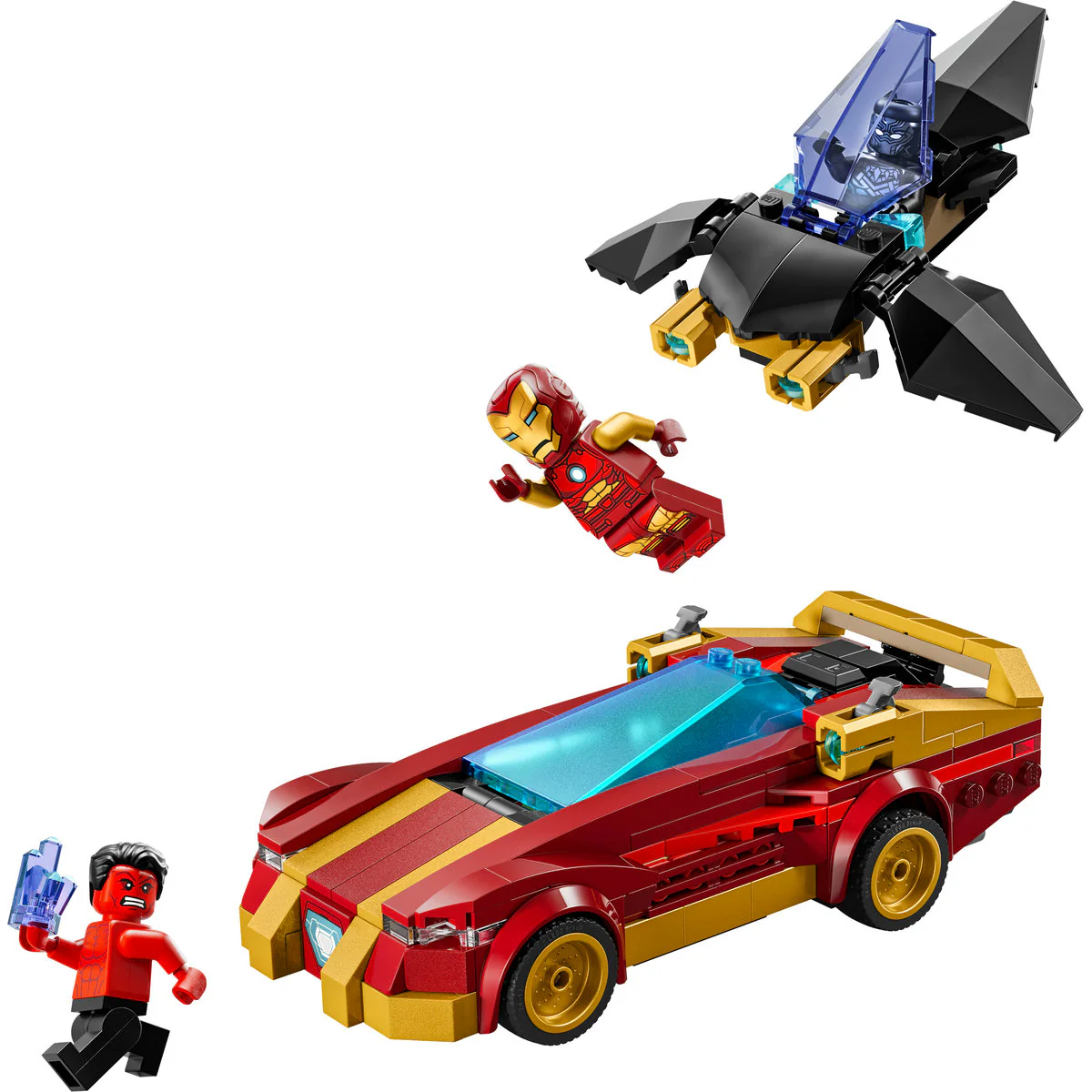 LEGO Marvel Iron Man Car & Black Panther vs. Red Hulk 76310 - Image 2