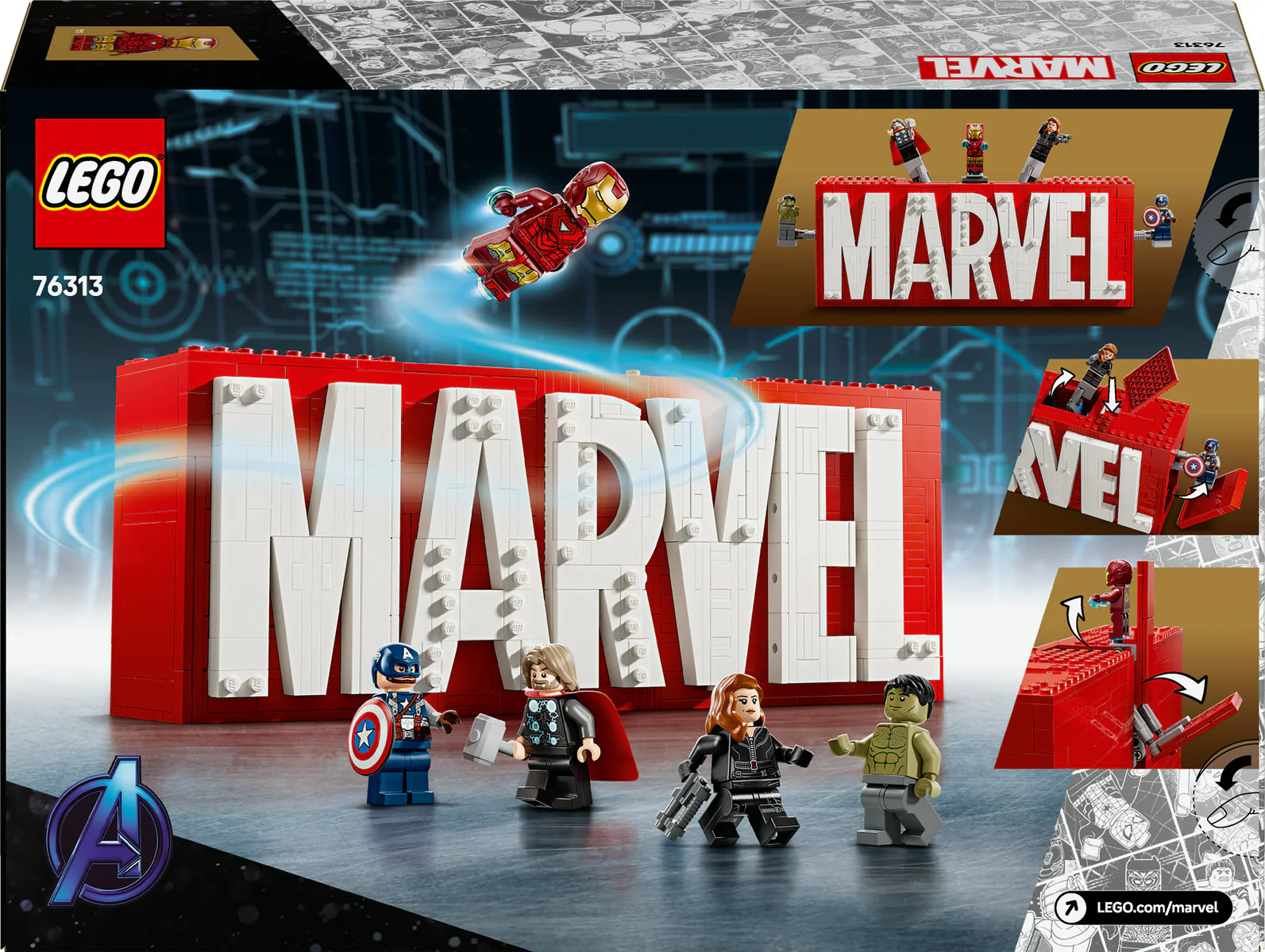 LEGO Marvel: MARVEL Logo & Minifigures Set 76313 - Image 3