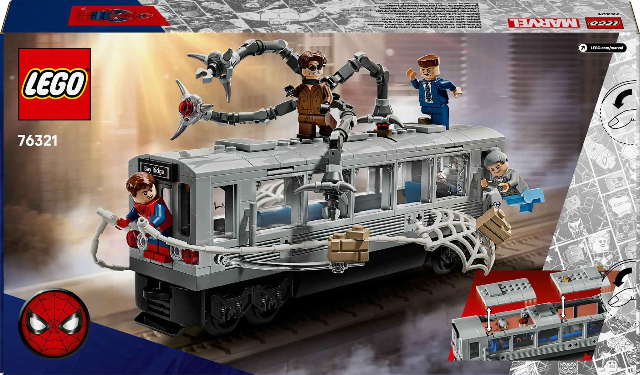 LEGO ǀ Marvel Spider-Man vs. Doc Ock Subway Train Scene 76321 - Image 4