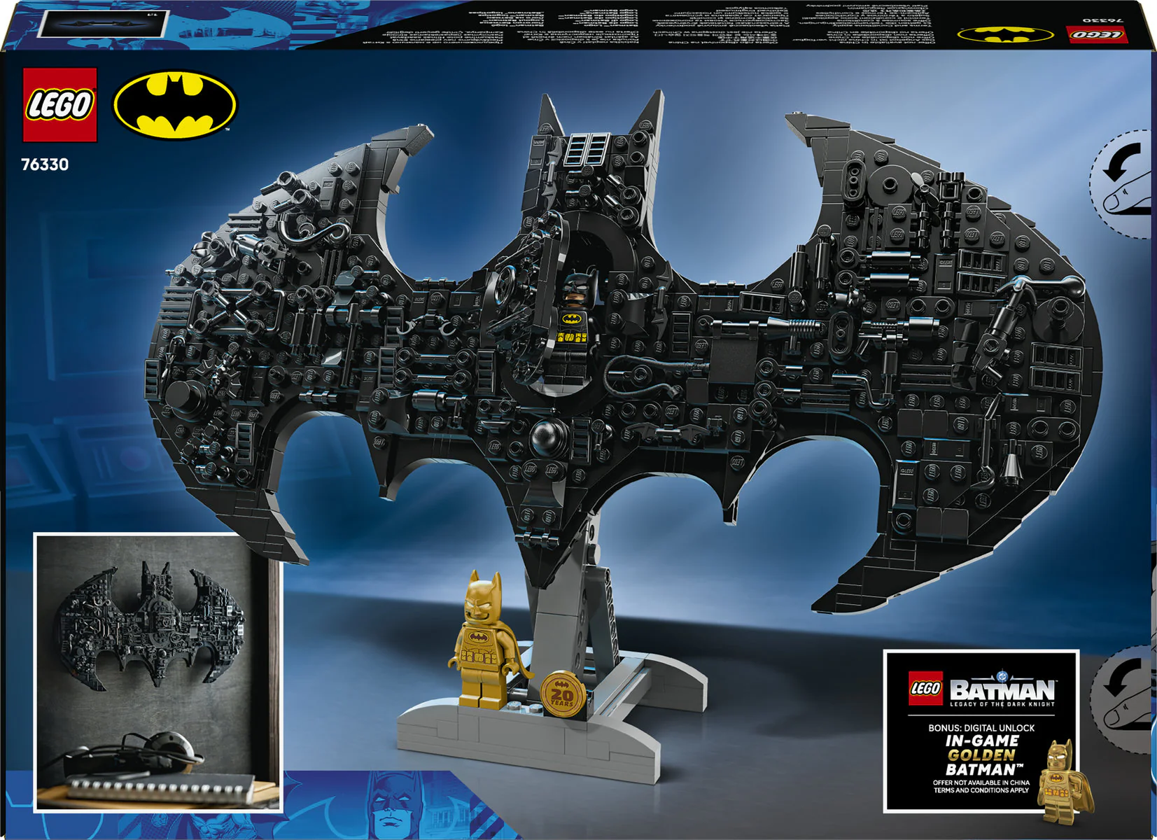 LEGO DC Batman Logo Superhero Toy Building Set 76330 - Image 3
