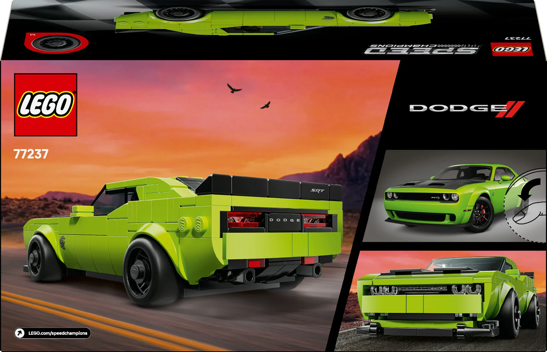 LEGO Speed Champions Dodge Challenger SRT Hellcat Sports Car 77237 - Image 4