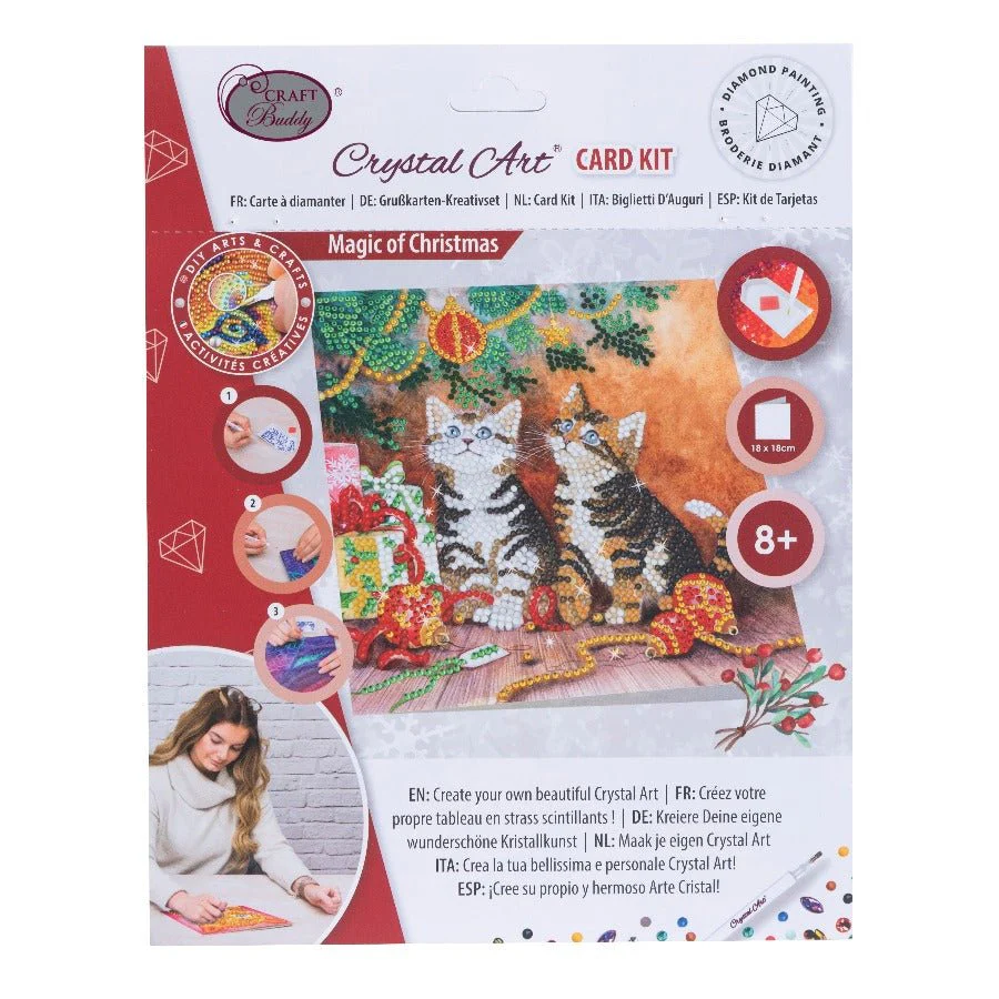 Magic of Christmas, 18x18cm Crystal Art Card