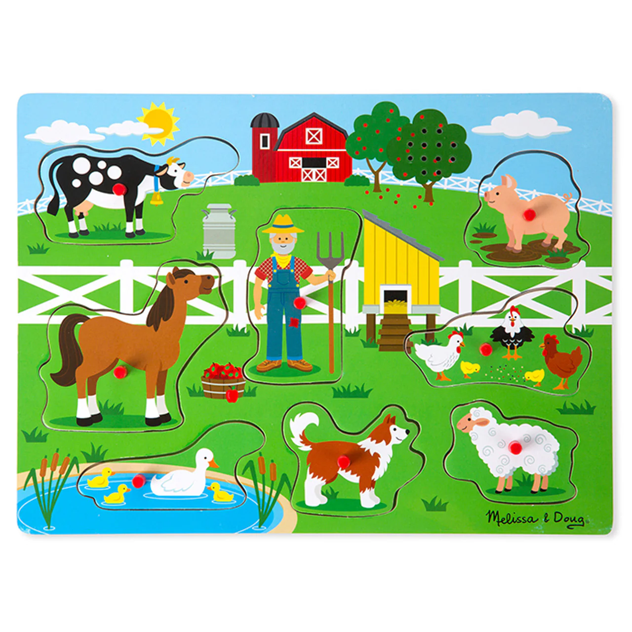 Melissa & Doug Sound Puzzle Old Mcdonald's Farm - Image 2