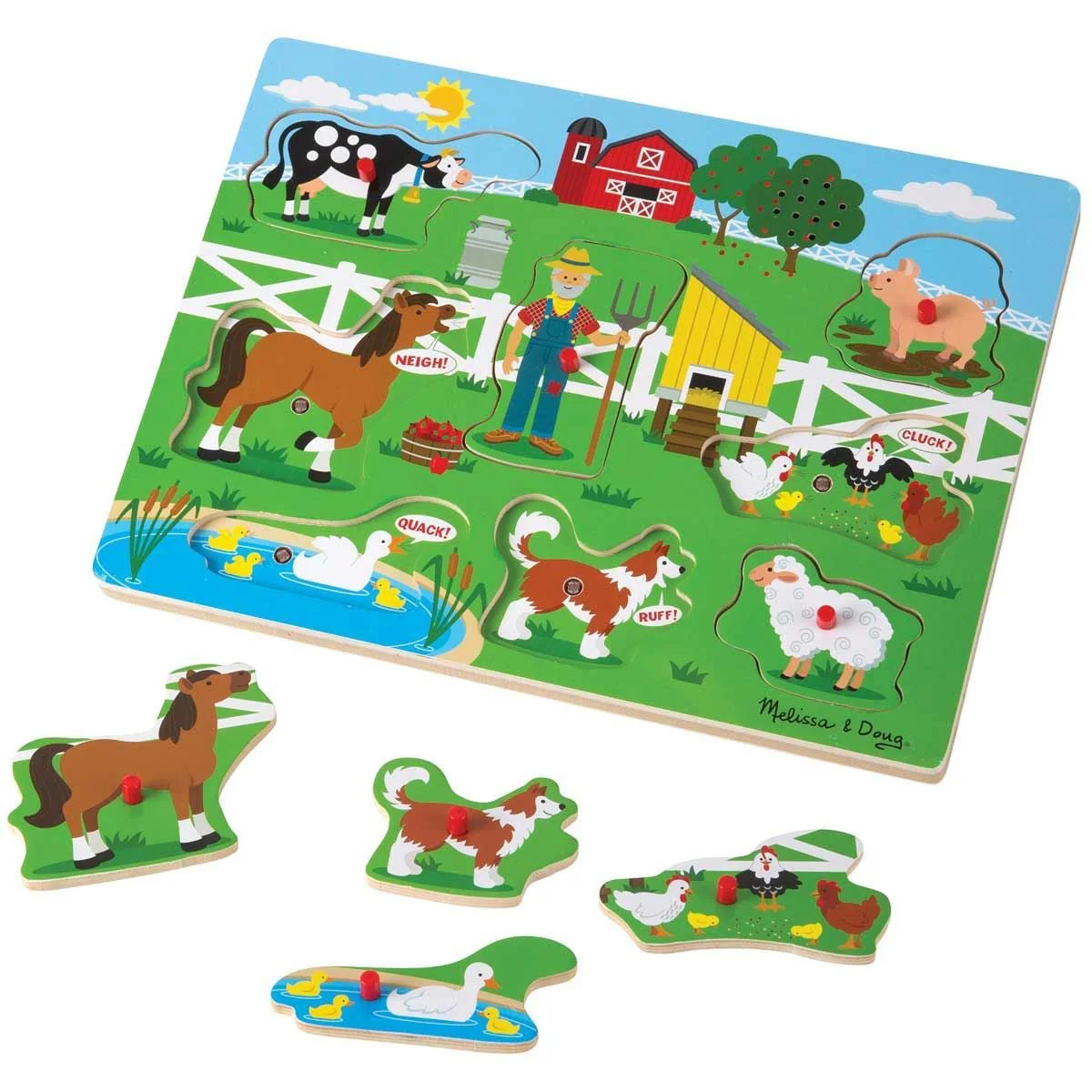 Melissa & Doug Sound Puzzle Old Mcdonald's Farm - Image 3