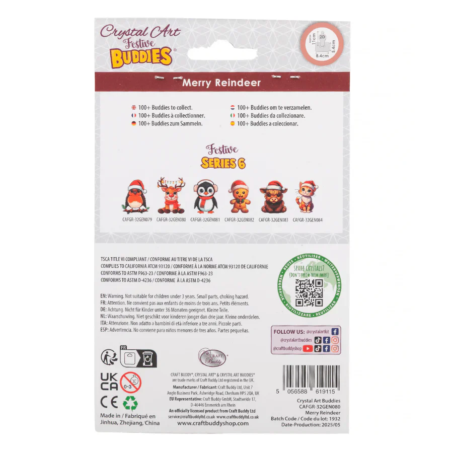 Merry Reindeer, Crystal Art Buddy - Image 2